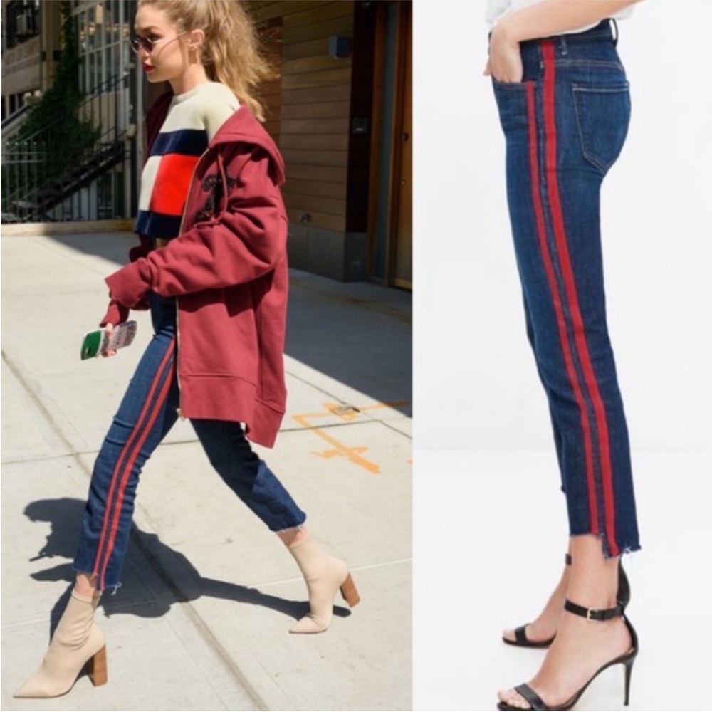 MOTHER Insider Crop Step Fray Speed Racer Jeans Size 29